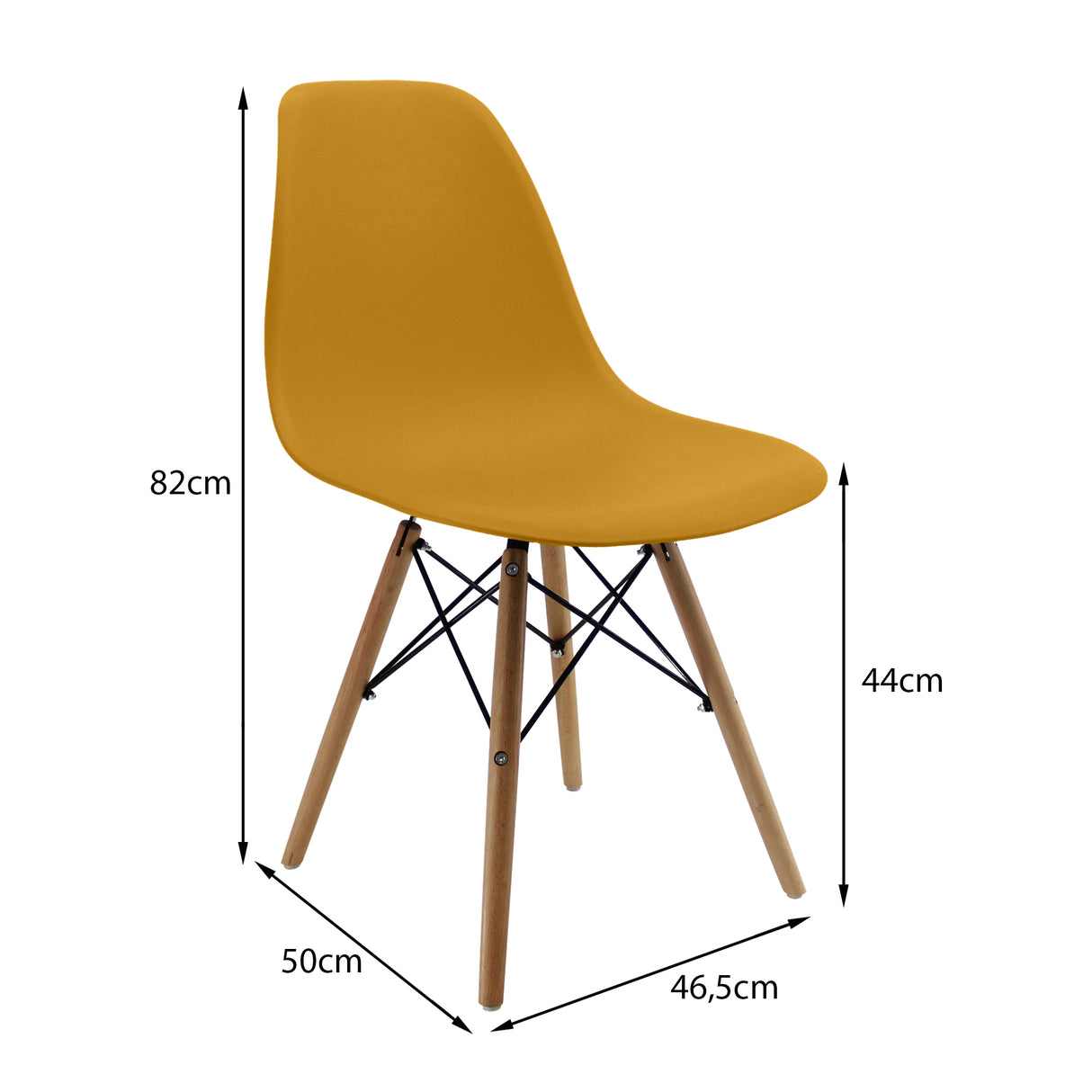 Silla DKR Tipo Eames Azafrán BoxBit