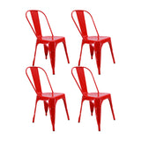 Set x 4 Sillas TITAN Tipo Tolix Rojo BoxBit