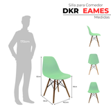 Set x 2 Sillas DKR Tipo Eames Verde Claro BoxBit